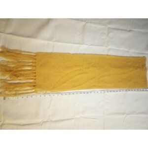 France Acrylic Blend Rectangle Scarf With Fringe Sand Brown Extra Long‎